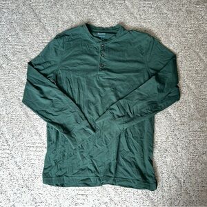 Croft & Barrow Forest Green Long Sleeve Henley